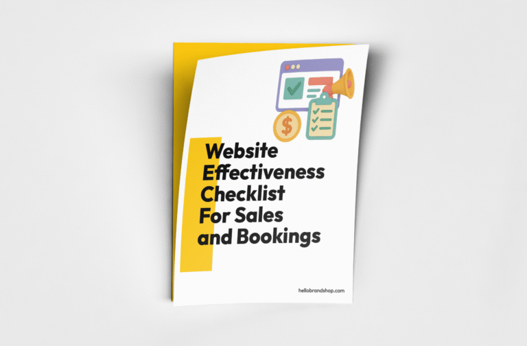 Website Effectiveness Checklist - For Sales and Bookings Cover